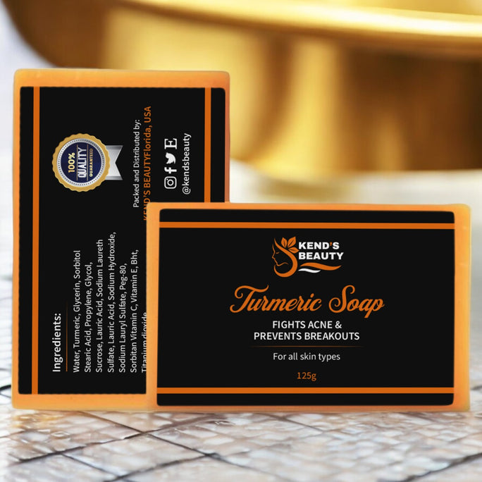 Natural Turmeric Bar Soap for face & body 125g